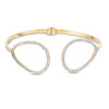 Thumbnail Image 1 of Crystal Double Open Teardrop Cuff in 10K Gold Bonded Sterling Silver