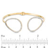 Thumbnail Image 2 of Crystal Double Open Teardrop Cuff in 10K Gold Bonded Sterling Silver