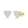 Thumbnail Image 1 of 1/6 CT. T.W. Heart-Shaped Composite Diamond Stud Earrings in 10K Gold