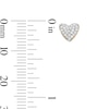 Thumbnail Image 2 of 1/6 CT. T.W. Heart-Shaped Composite Diamond Stud Earrings in 10K Gold