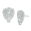 Thumbnail Image 1 of Cubic Zirconia Lion Head Stud Earrings in Sterling Silver