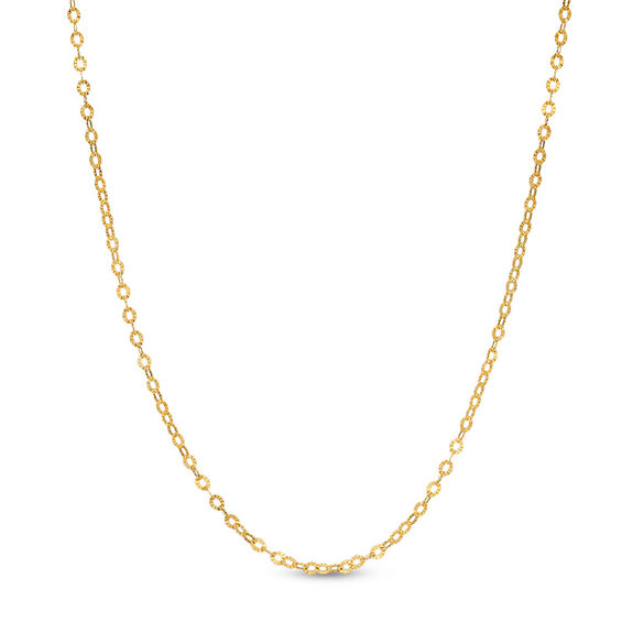 040 Gauge Diamond-Cut Cable Chain Necklace in 10K Gold - 18"