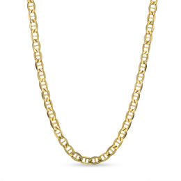 Made in Italy 080 Gauge Mariner Chain Necklace in 10K Hollow Gold - 24&quot;