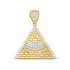 Thumbnail Image 0 of Cubic Zirconia All Seeing Eye Pyramid Necklace Charm in 10K Gold