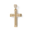 Thumbnail Image 0 of Cubic Zirconia Layered Double Cross Necklace Charm in 10K Solid Gold