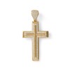 Thumbnail Image 1 of Cubic Zirconia Layered Double Cross Necklace Charm in 10K Solid Gold