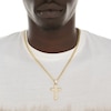 Thumbnail Image 3 of Cubic Zirconia Layered Double Cross Necklace Charm in 10K Solid Gold