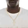 Thumbnail Image 4 of Cubic Zirconia Layered Double Cross Necklace Charm in 10K Solid Gold
