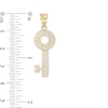 Thumbnail Image 3 of Cubic Zirconia Circle Key Necklace Charm in 10K Gold
