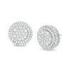 Thumbnail Image 1 of Cubic Zirconia Composite Double Frame Stud Earrings in Sterling Silver