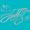 Thumbnail Image 2 of 2 x 50mm Diamond-Cut Cross Dangle Tube Hoop Earrings in Sterling Silver