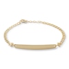 Thumbnail Image 0 of Child's Double Heart Accent ID Bracelet in 10K Solid Gold - 6"