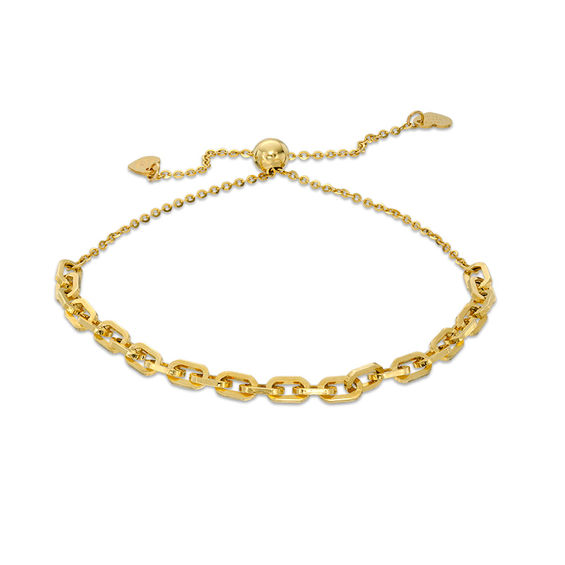 Oval Link Chain Bolo Bracelet in 10K Gold - 9"