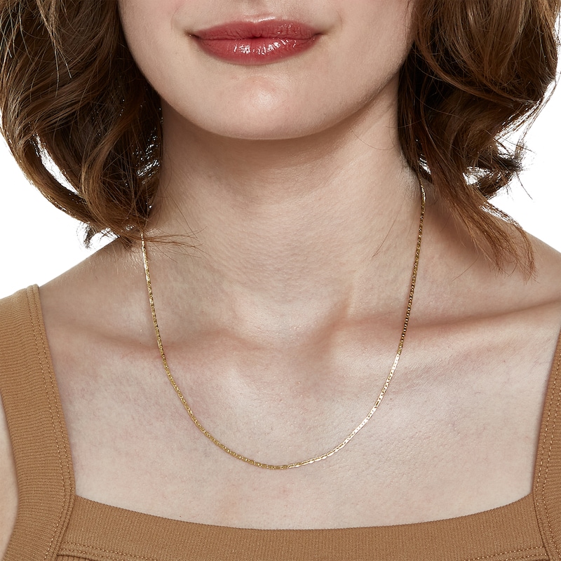 Main Image 3 of 10K Hollow Gold Valentino Chain - 20"