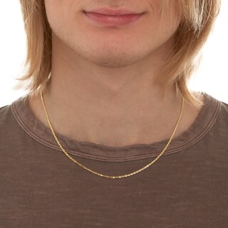 10K Hollow Gold Valentino Chain - 20"