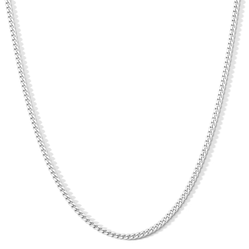 Made in Italy 060 Gauge Curb Chain Necklace in Solid Sterling Silver - 22"