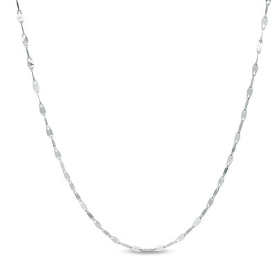 Sterling Silver Hammered Forzentina Chain Made in Italy - 18"