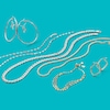 Thumbnail Image 1 of Made in Italy 040 Gauge Hammered Forzentina Chain Necklace in Solid Sterling Silver - 18"