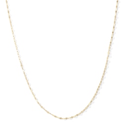Made in Italy Child's 025 Gauge Hammered Forzentina Cable Chain Necklace in 10K Solid Gold - 15"