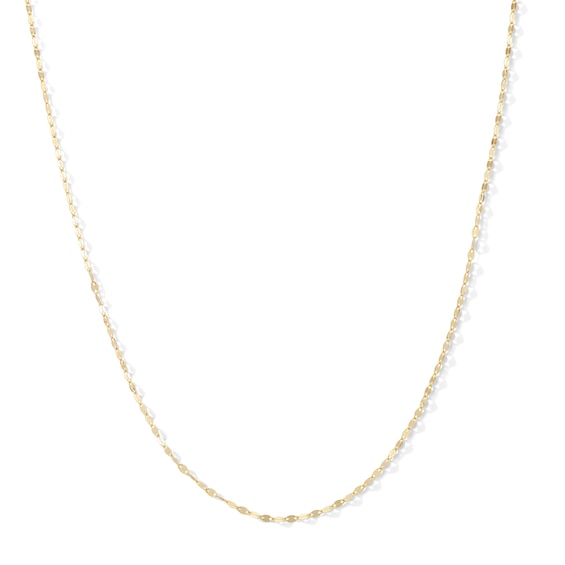 Made in Italy Child's 025 Gauge Hammered Forzentina Cable Chain Necklace in 10K Solid Gold - 15"