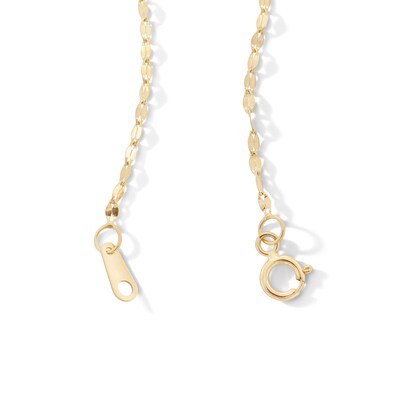 Made in Italy Child's 025 Gauge Hammered Forzentina Cable Chain Necklace in 10K Solid Gold - 15"