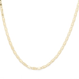 060 Gauge Valentino Chain Necklace in 10K Hollow Gold - 20&quot;