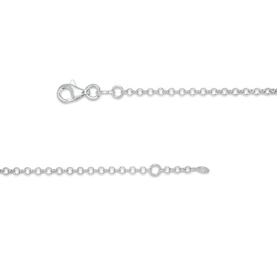 Child's Red Enamel Heart ID Bracelet in Sterling Silver - 6"