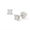 Thumbnail Image 1 of 4mm Princess-Cut Iridescent Cubic Zirconia Solitaire Stud Earrings in Sterling Silver