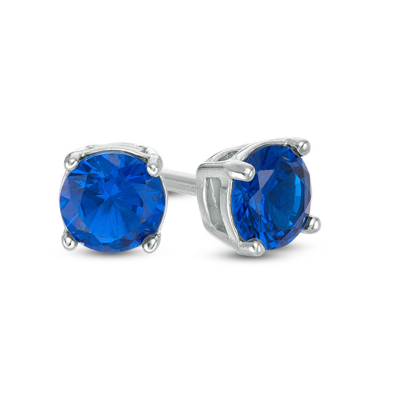 4mm Cubic Zirconia Solitaire Stud Earrings in Sterling Silver