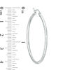 Thumbnail Image 1 of 40mm Diamond-Cut Hoop Earrings in 14K Tube Hollow White Gold