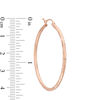 Thumbnail Image 2 of 40mm Diamond-Cut Hoop Earrings in 14K Tube Hollow Rose Gold