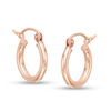 Thumbnail Image 0 of 13mm Huggie Hoop Earrings in 14K Tube Hollow Rose Gold