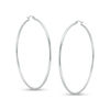 Thumbnail Image 1 of 14K Hollow White Gold Polished Hoops