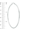 Thumbnail Image 2 of 14K Hollow White Gold Polished Hoops