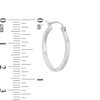 Thumbnail Image 1 of 20mm Diamond-Cut Square Hoop Earrings in 14K Tube Hollow White Gold