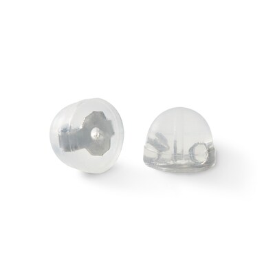 8mm Iridescent Cubic Zirconia Solitaire Stud Earrings in Sterling Silver