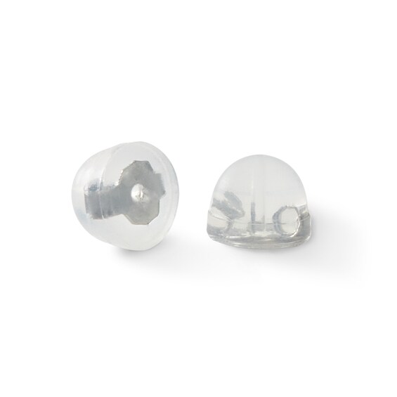 8mm Iridescent Cubic Zirconia Solitaire Stud Earrings in Sterling Silver