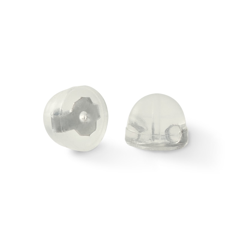 6mm Princess-Cut Iridescent Cubic Zirconia Solitaire Stud Earrings in Solid Sterling Silver