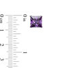 Thumbnail Image 2 of 8mm Princess-Cut Purple Cubic Zirconia Solitaire Stud Earrings in Sterling Silver