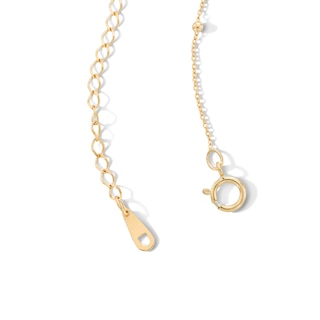 Child's Bead Station Necklace in 10K Gold - 15"