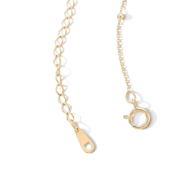 Child's Bead Station Necklace in 10K Gold - 15"