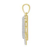 1/3 CT. T.W. Diamond Beaded Dripping "X" Initial Necklace Charm in 10K Gold