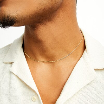 14K Hollow Gold Diamond-Cut Valentino Chain - 18"