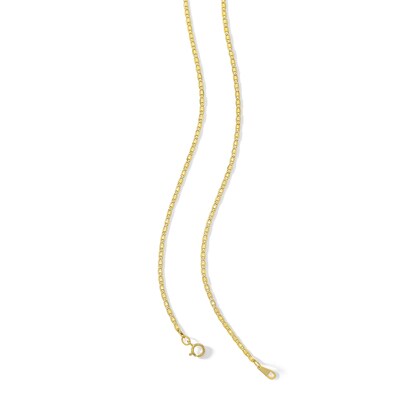 14K Hollow Gold Diamond-Cut Valentino Chain - 18"