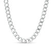 140 Gauge Curb Chain Necklace in 10K White Gold - 26"
