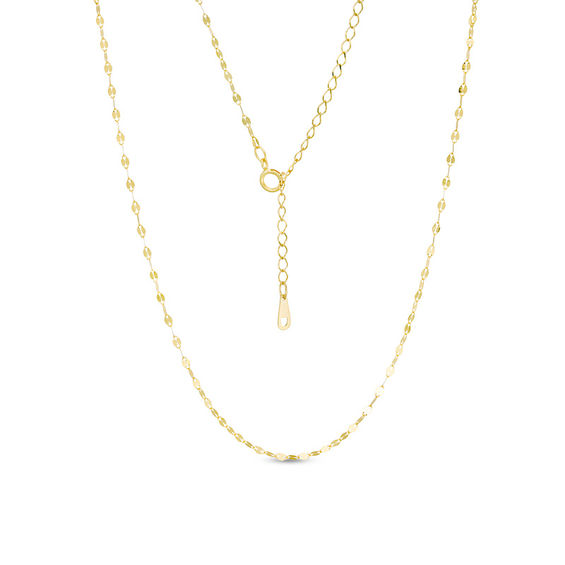 025 Gauge Hammered Forzatina Chain Necklace in 10K Gold - 24"