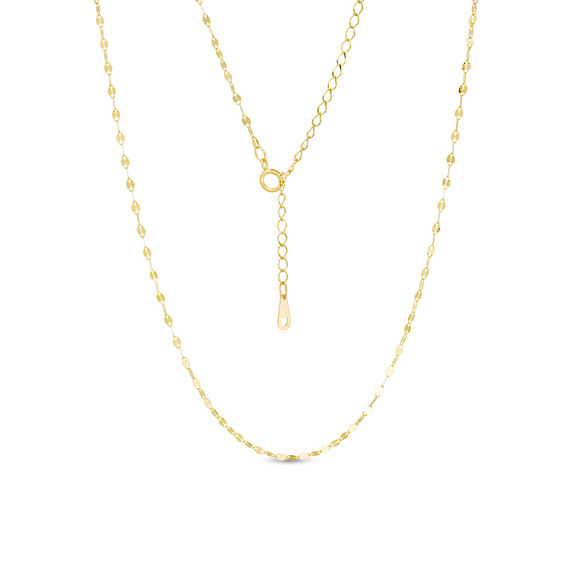 025 Gauge Hammered Forzatina Chain Necklace in 10K Gold - 24"