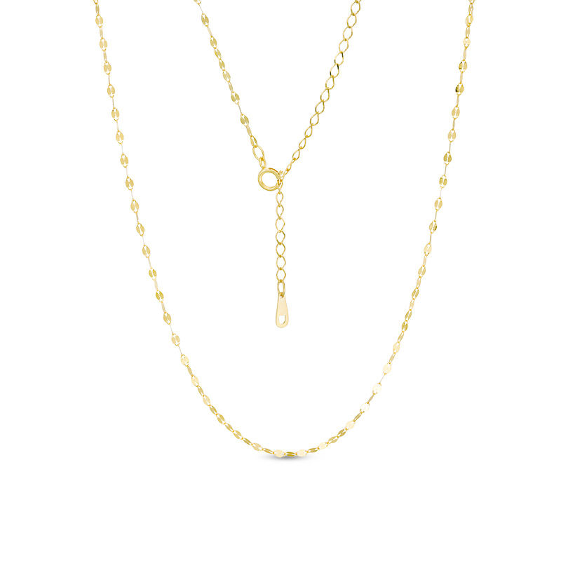 Main Image 1 of 025 Gauge Hammered Forzatina Chain Necklace in 10K Gold - 24"