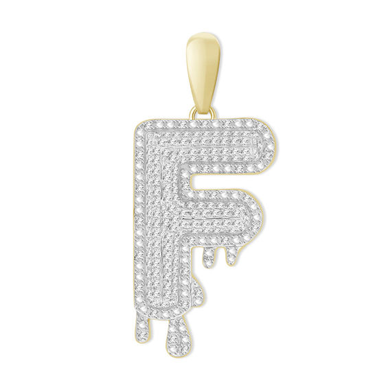 Initial Necklace Charm in 10K Gold 