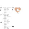 Thumbnail Image 2 of Child's 2mm Cubic Zirconia Solitaire Heart Stud Earrings in 14K Rose Gold